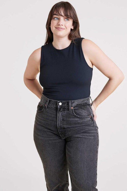 Ribbed Crewneck Tank Bodysuit