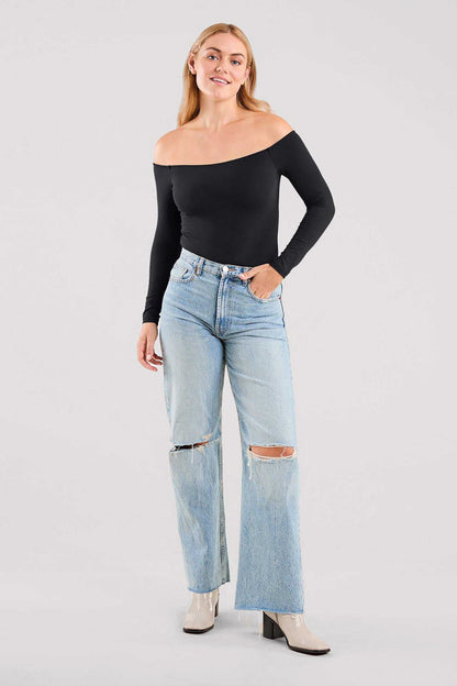 Off The Shoulder Bodysuit | Black