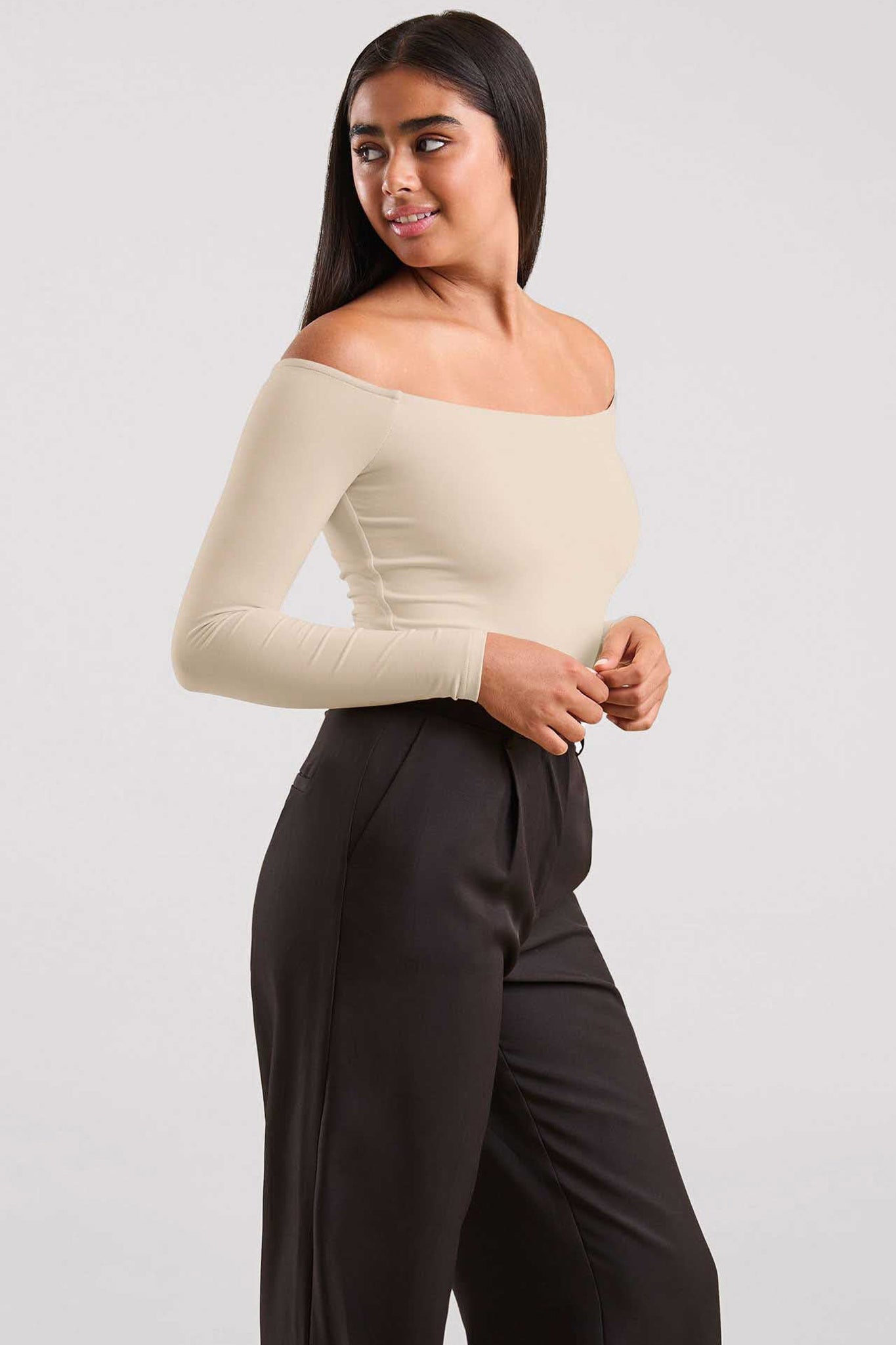 Off The Shoulder Bodysuit | Bone