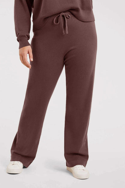 Luxe Knit Wide Leg Pant | Coffee