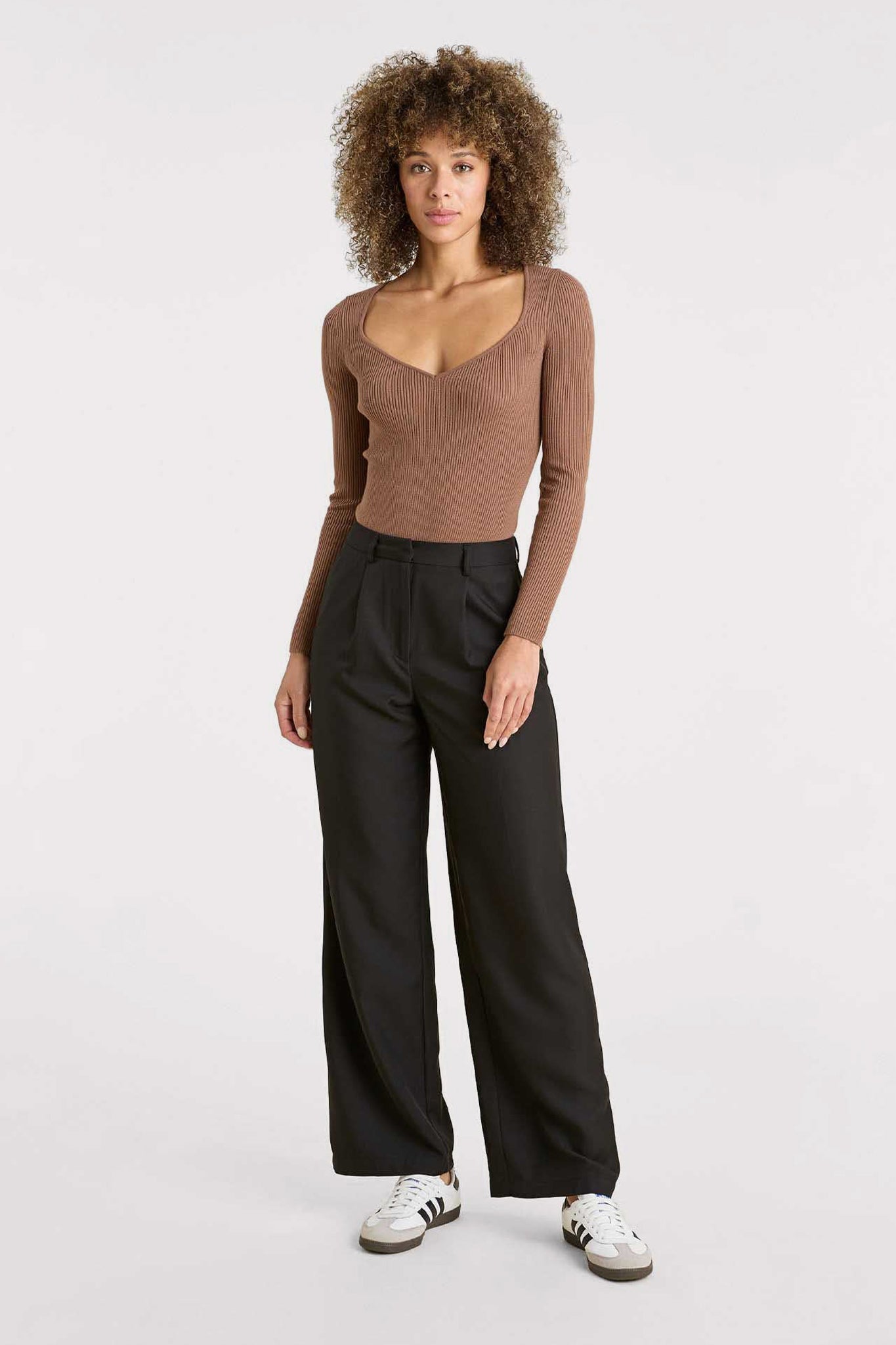 Sweetheart Sweater Bodysuit | Chocolate