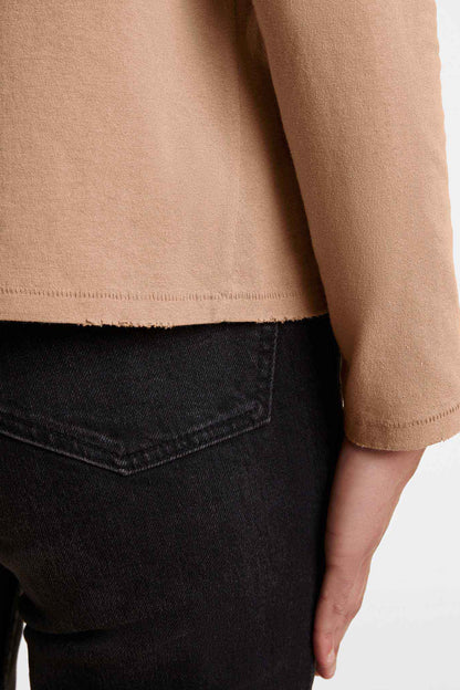 Vintage Cotton Long Sleeve Everyday T-Shirt | Cinnamon