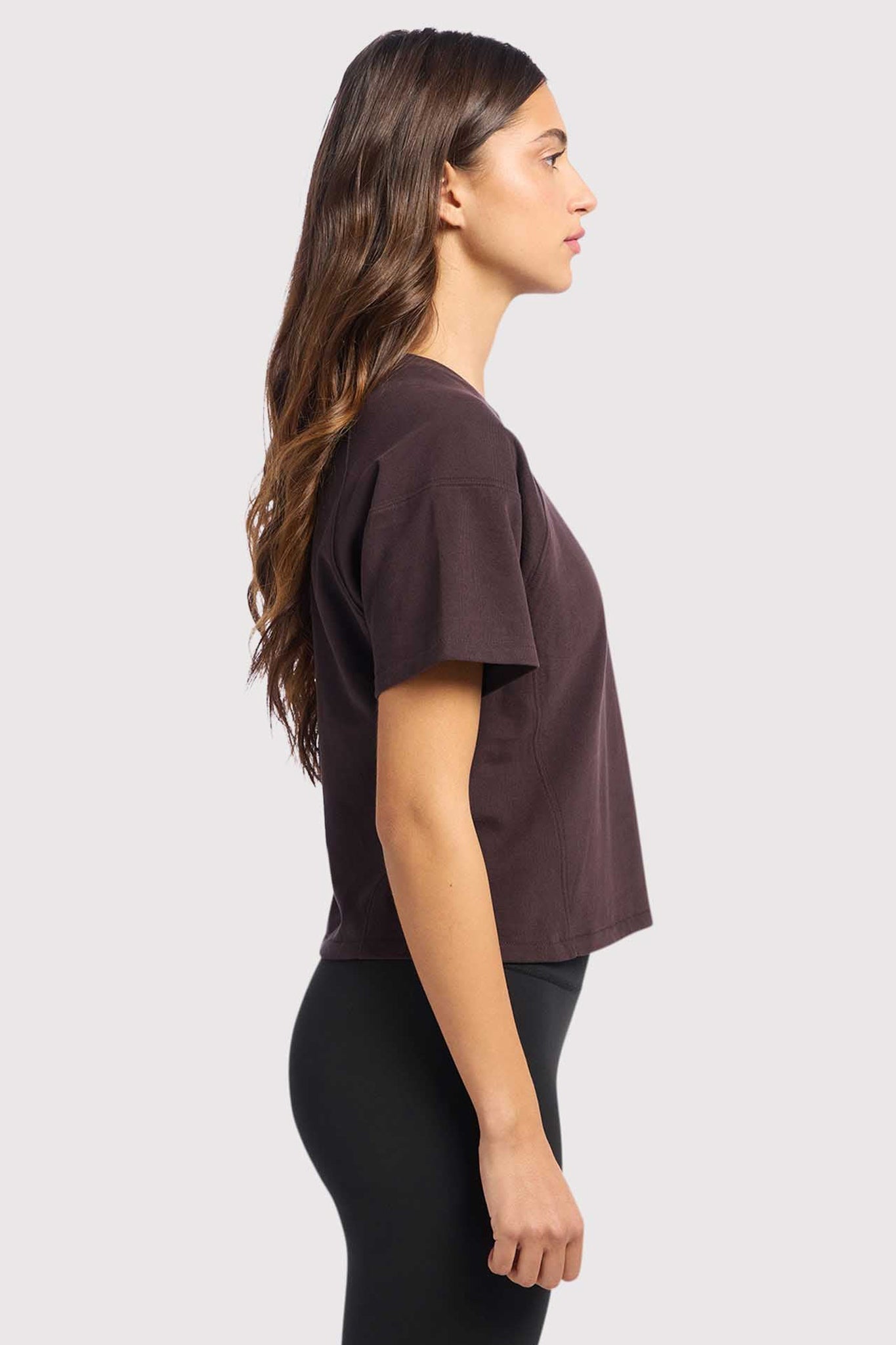 Steady Seamed Tee | Eggplant