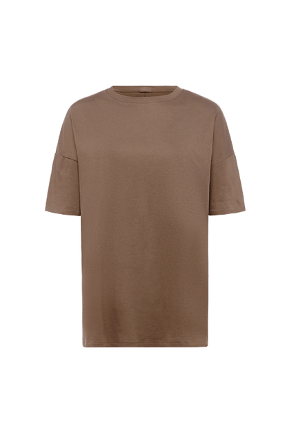 Soft Cotton Oversized Tee | Mocha