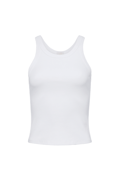 Essential Rib Tank | White