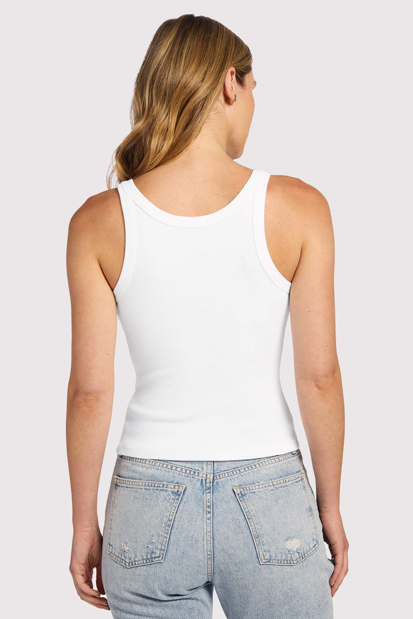 Essential Rib Tank | White