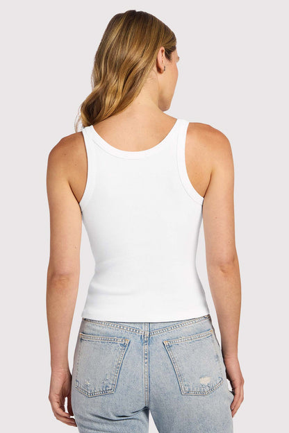 Essential Rib Tank | White