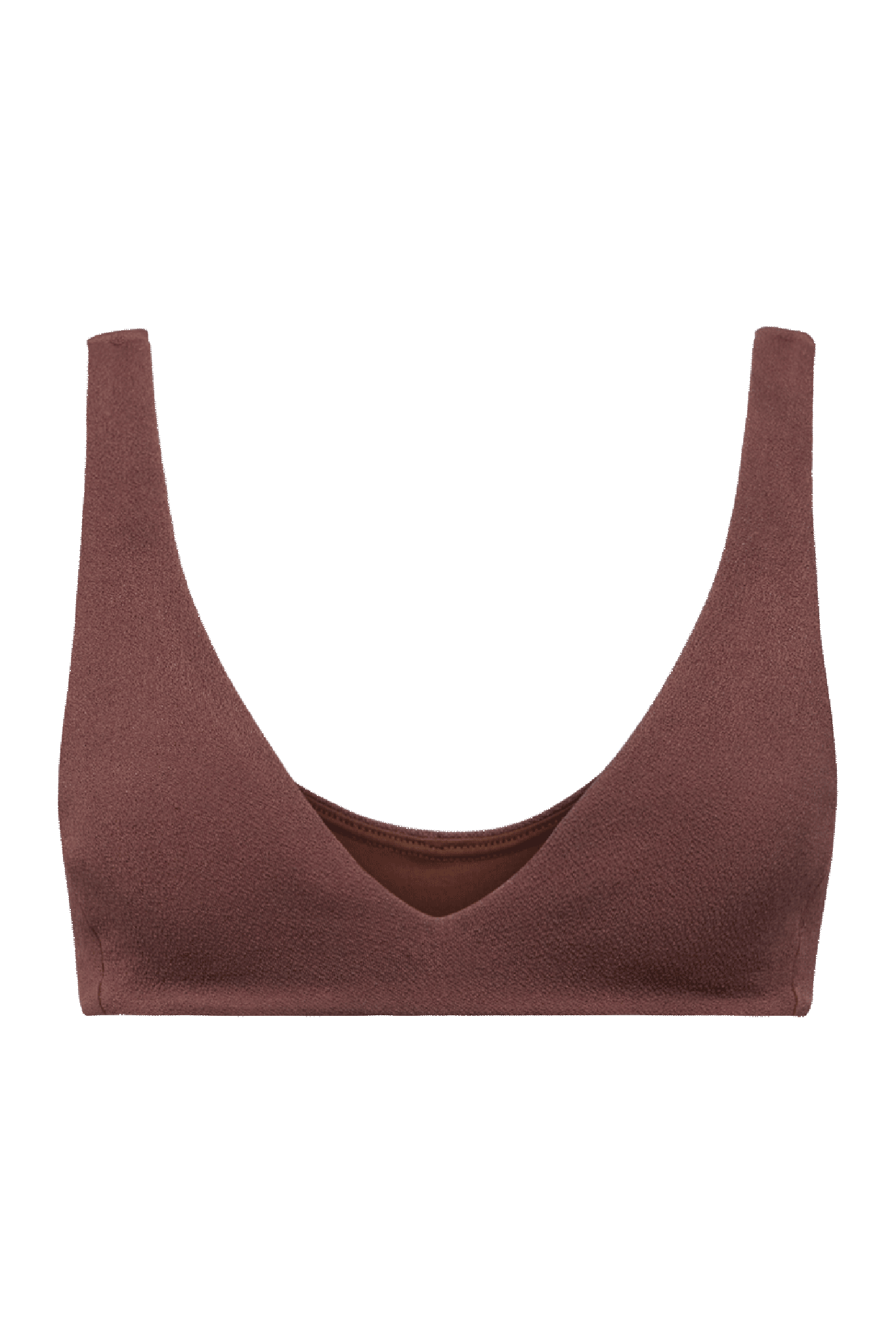 Plunge Bikini Top | Coffee