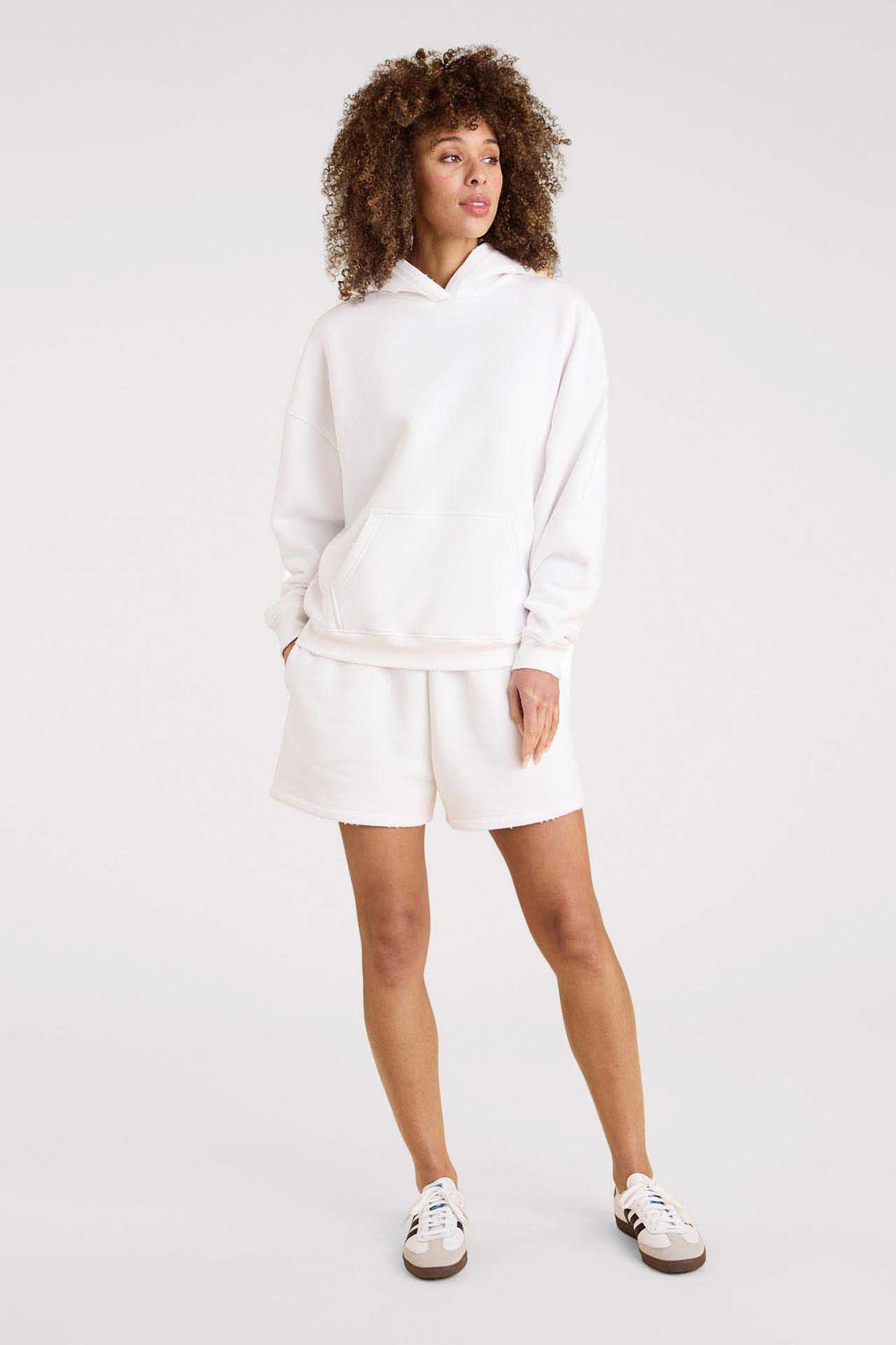 Vintage Fleece Short | White