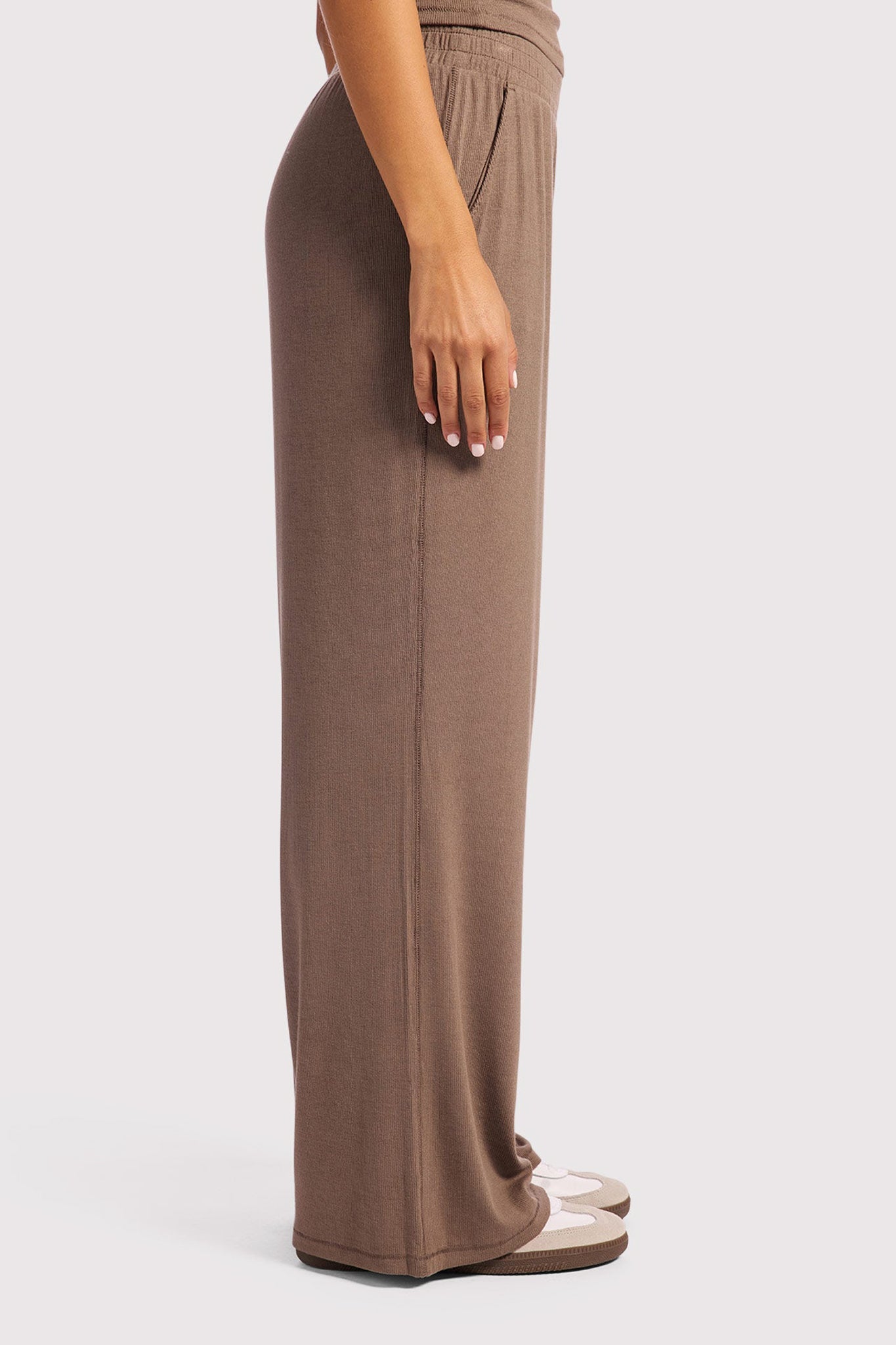 Slinky Rib Lounge Pant | Mocha