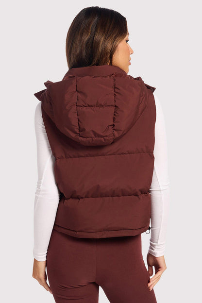 Peak Puffer Vest | Black Cherry