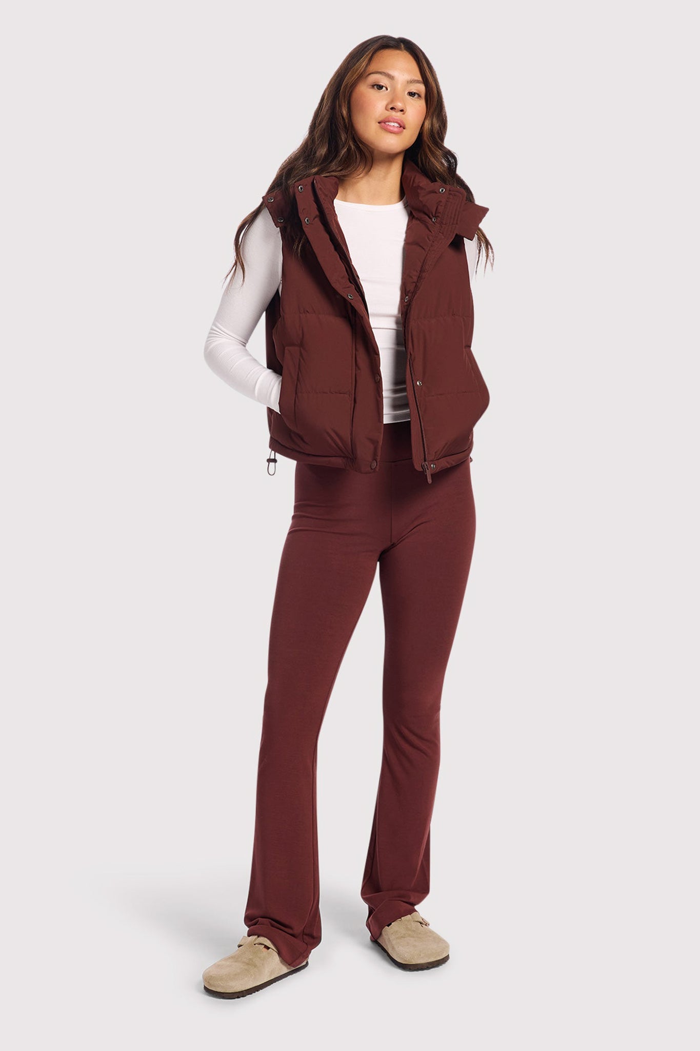 Peak Puffer Vest | Black Cherry