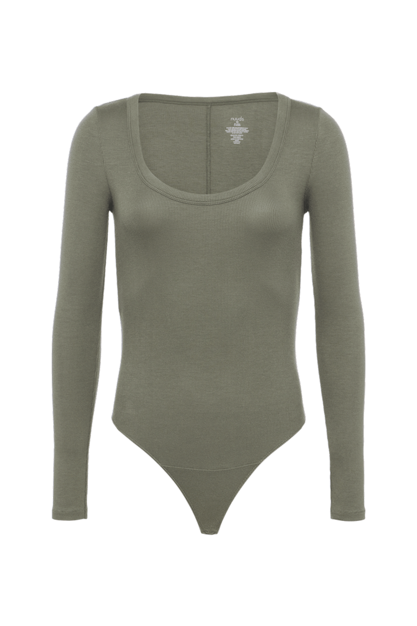 Slinky Rib Long Sleeve Bodysuit | Olive