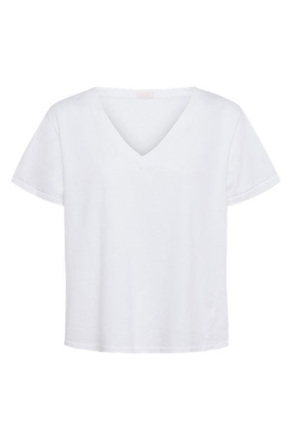 Vintage Cotton V-Neck Everyday T-Shirt | White