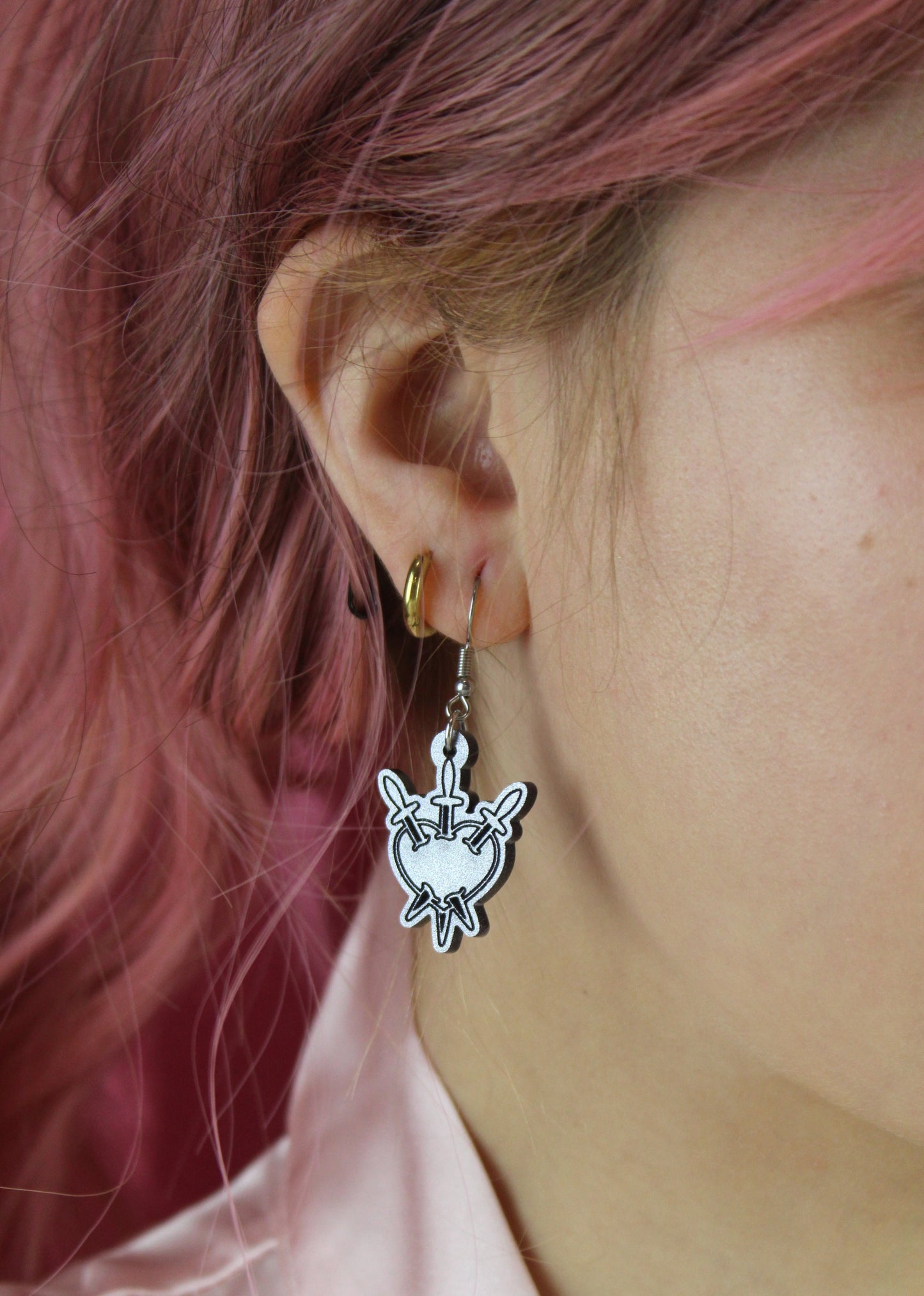 Three of Swords Earrings