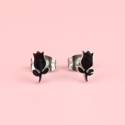 Tiny Tulip Stud Earrings