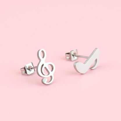 Treble Clef & Quaver Stud Earrings