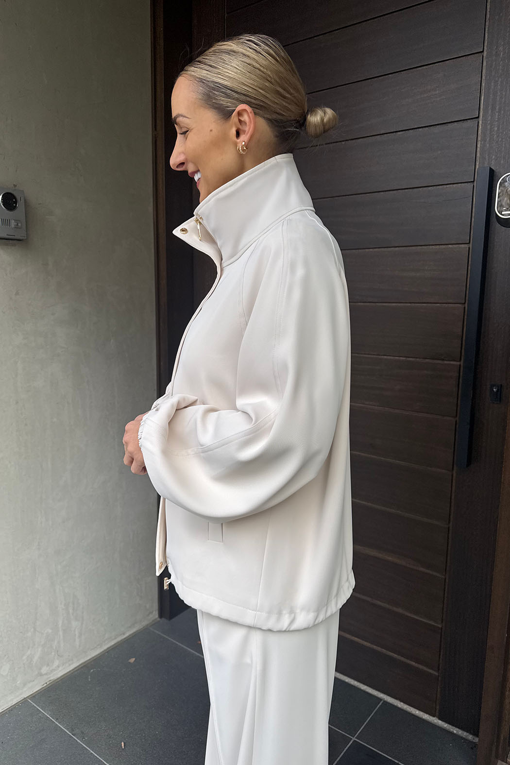 Beige Euro Athleisure Jacket