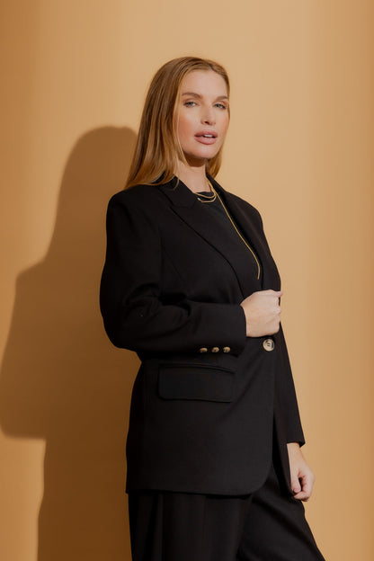 Black Ponte Boyfriend Blazer