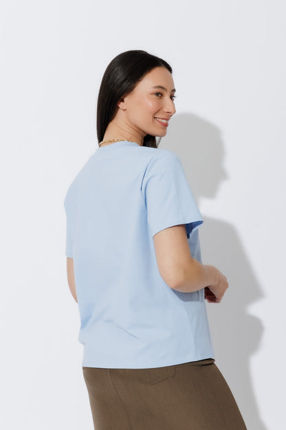 Blue Bustier T-Shirt