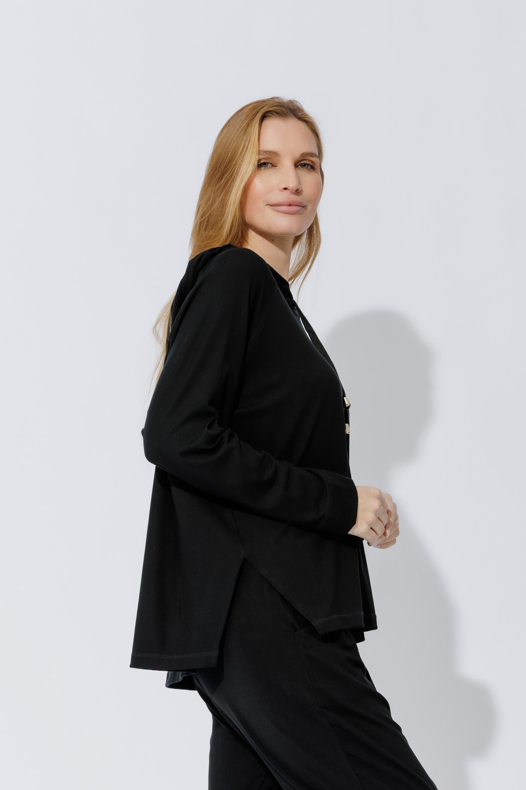 Black Tencel Hoodie