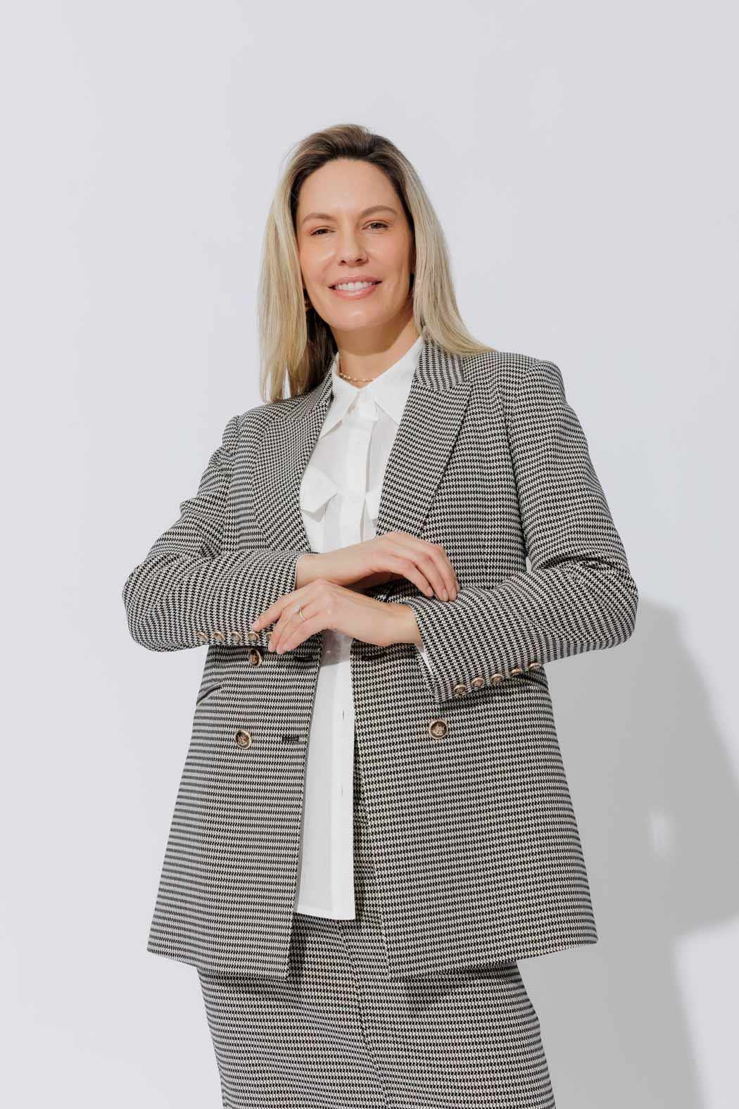 Black/White Lurex Bari Blazer