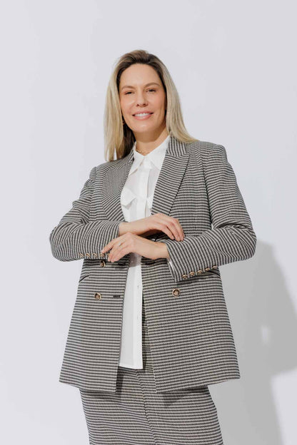 Black/White Lurex Bari Blazer