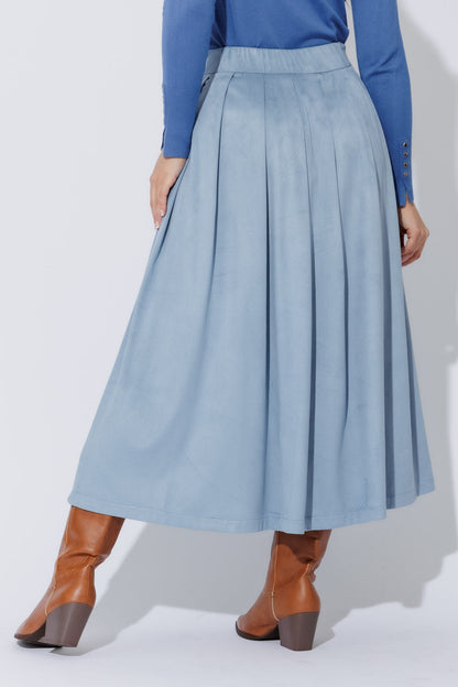 Blue Suede Skirt