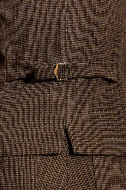Brown Check Vest Brown Check