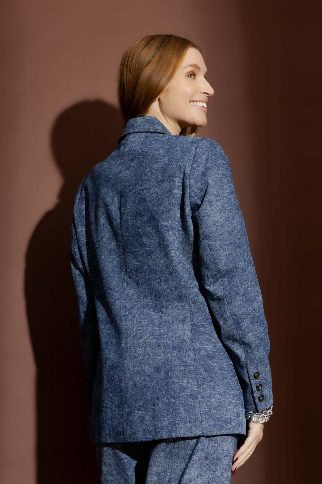 Blue Marble Denim Blazer