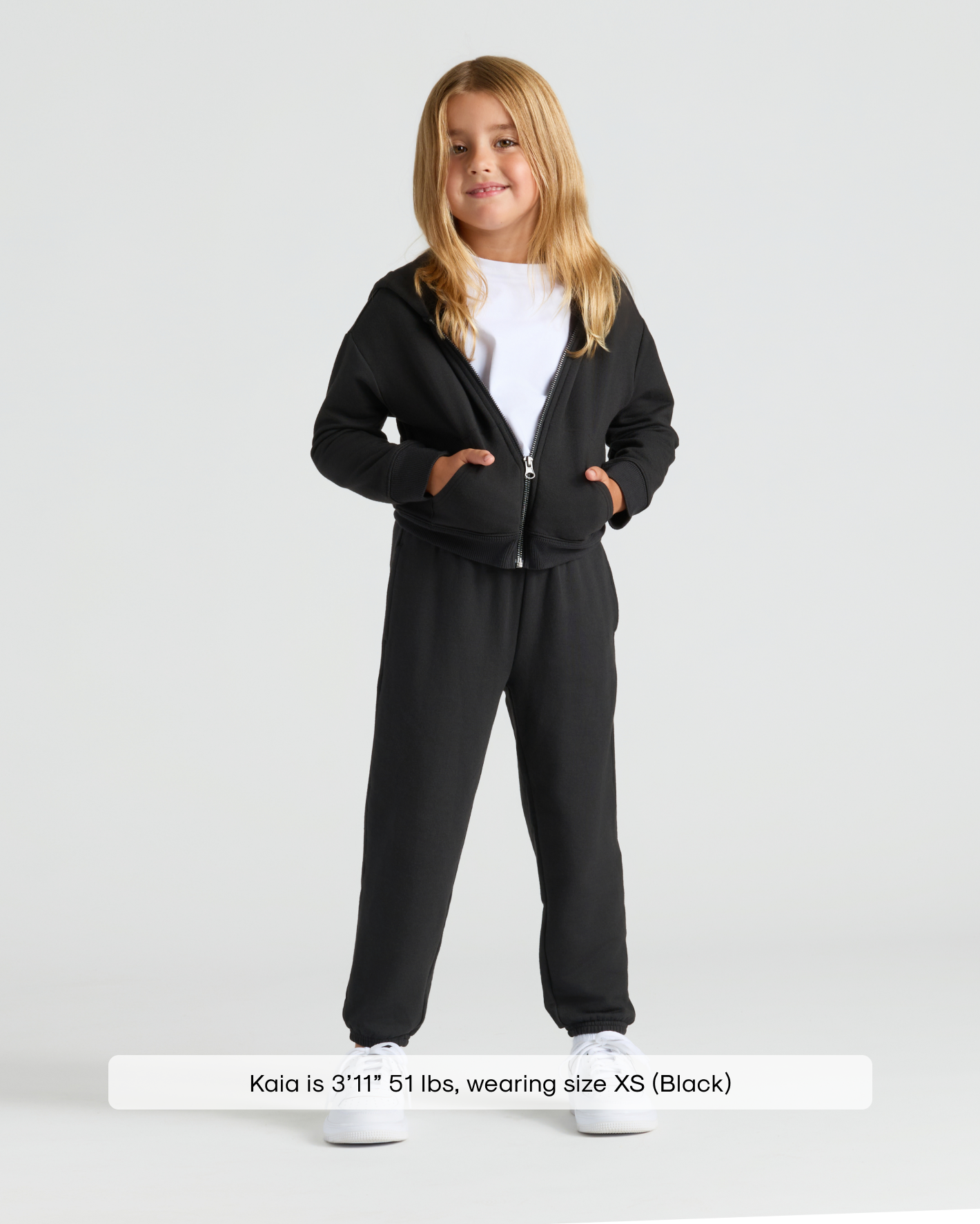 Girls Black Relaxed Joggers