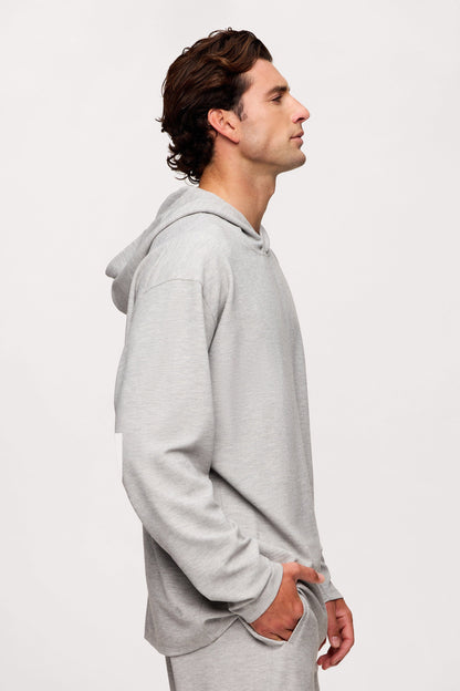Performance Waffle Hoodie | Heather Grey