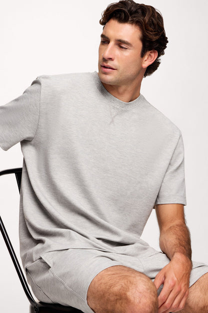 Performance Waffle T-Shirt | Heather Grey