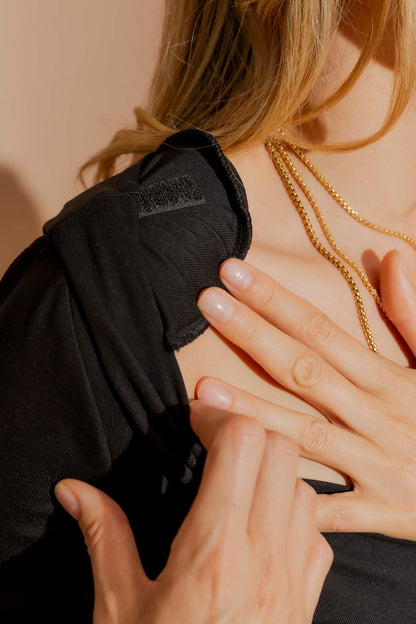 Black Tencel Long Sleeve Lust Top