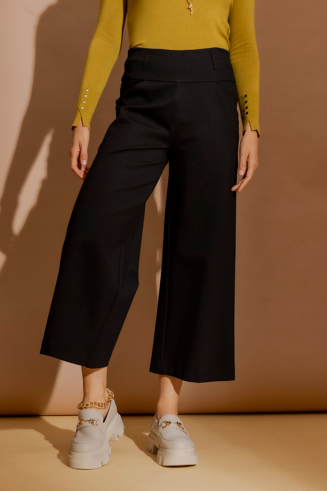 Black Ponte Jet Culotte