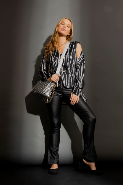 Black Chains Tailored Vest Black Chains