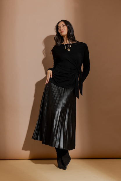 Black Tencel Harlow Top