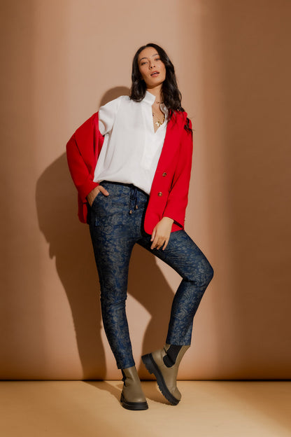 Blue Paisley Cargo Jogger Pant Blue Paisley