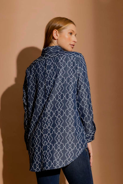 Chambray Embroidery Classic Shirt