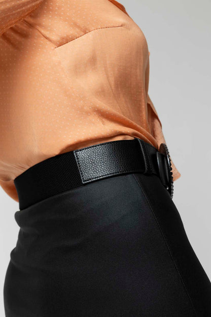 Black Diamante Buckle Belt