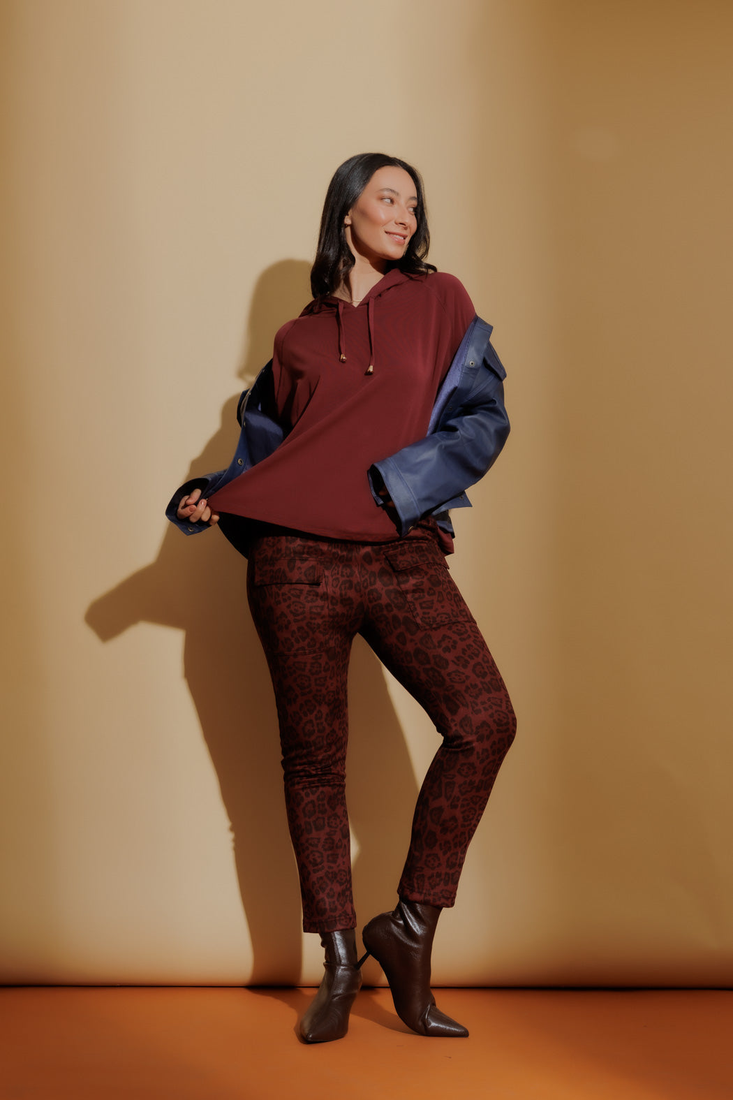 Burgundy Tencel Hoodie