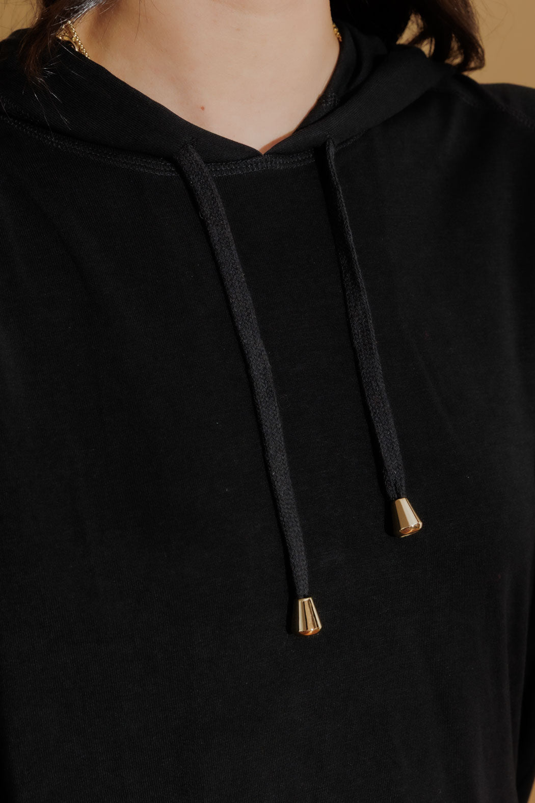 Black Tencel Hoodie