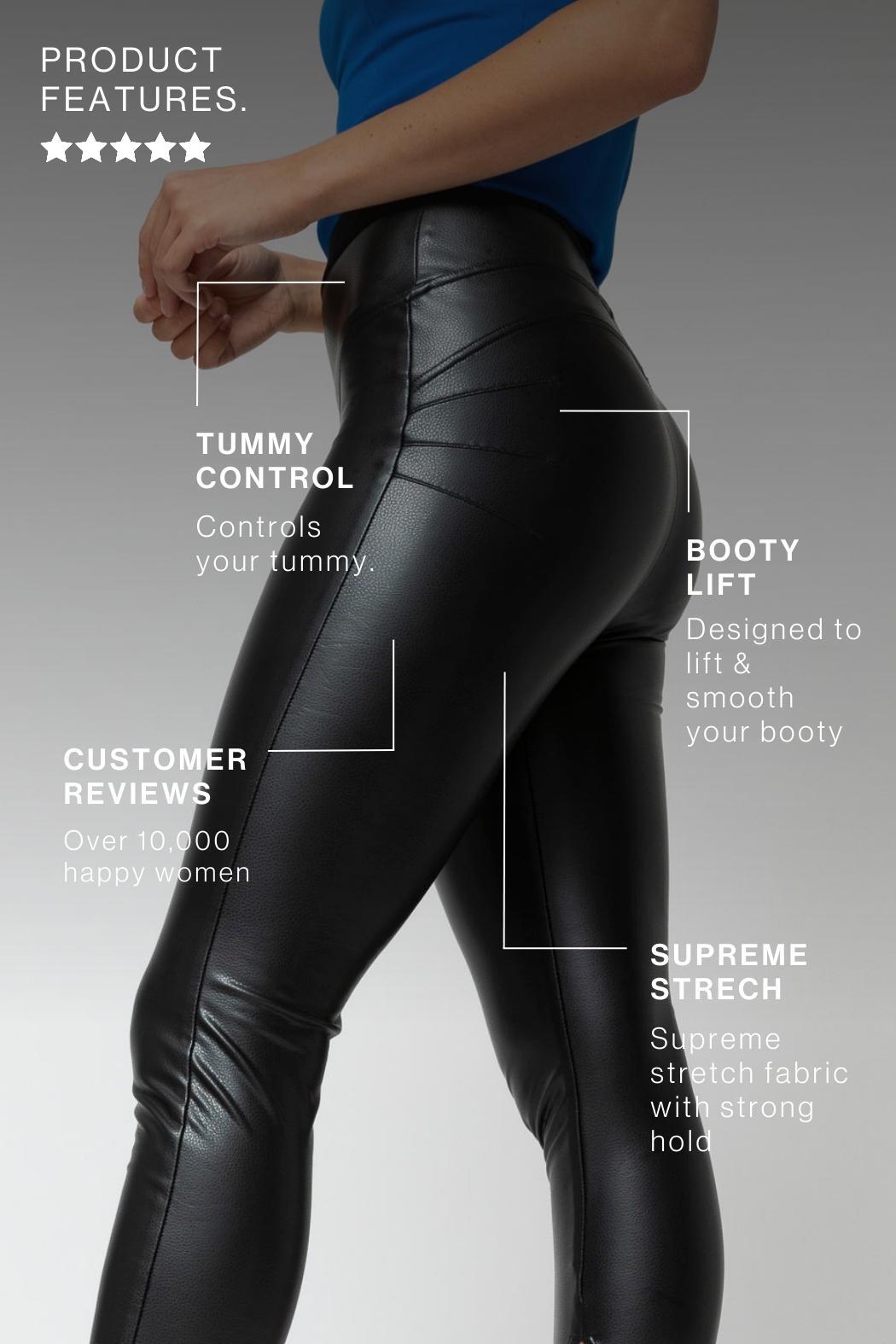 Black Croc Coated Miracle Pant