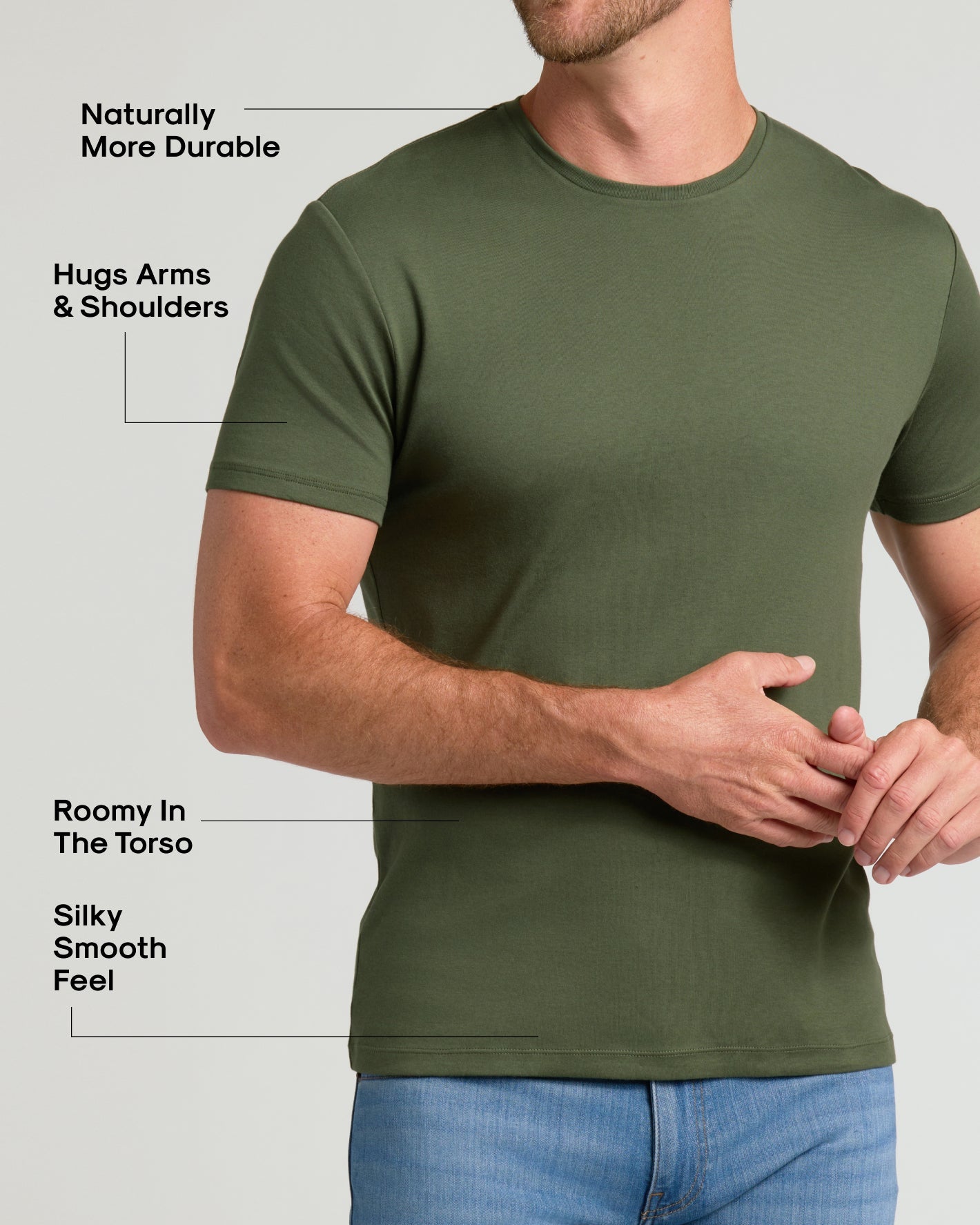 Pima Cotton Blend Crew 4-Pack