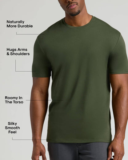 Tall Pima Cotton Blend Crew 4-Pack