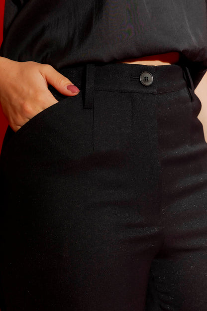 Black Twill Tailored Pant