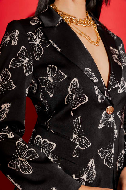 Butterfly Print Blazer