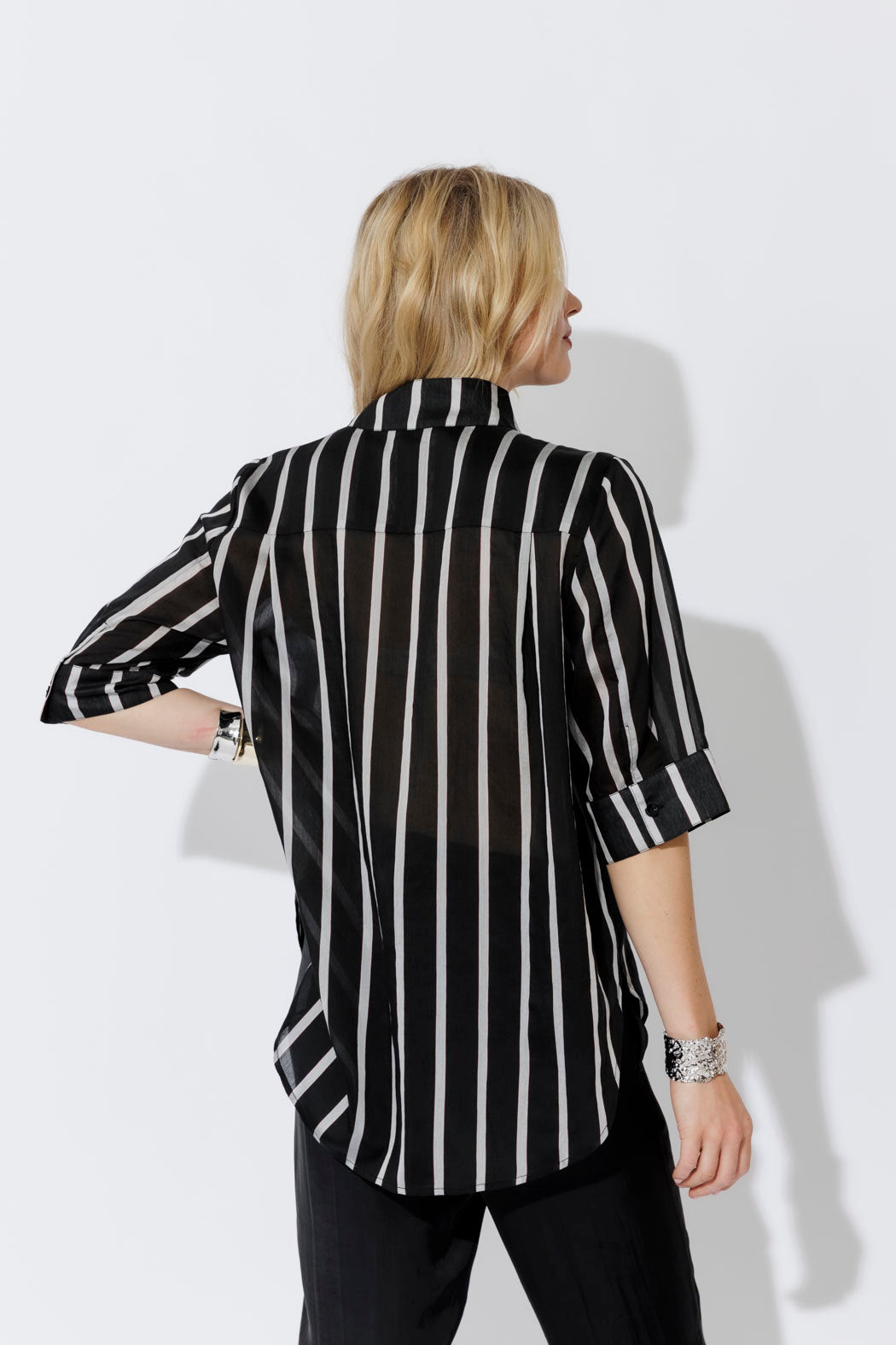 Black/Grey Oversized Blogger Shirt