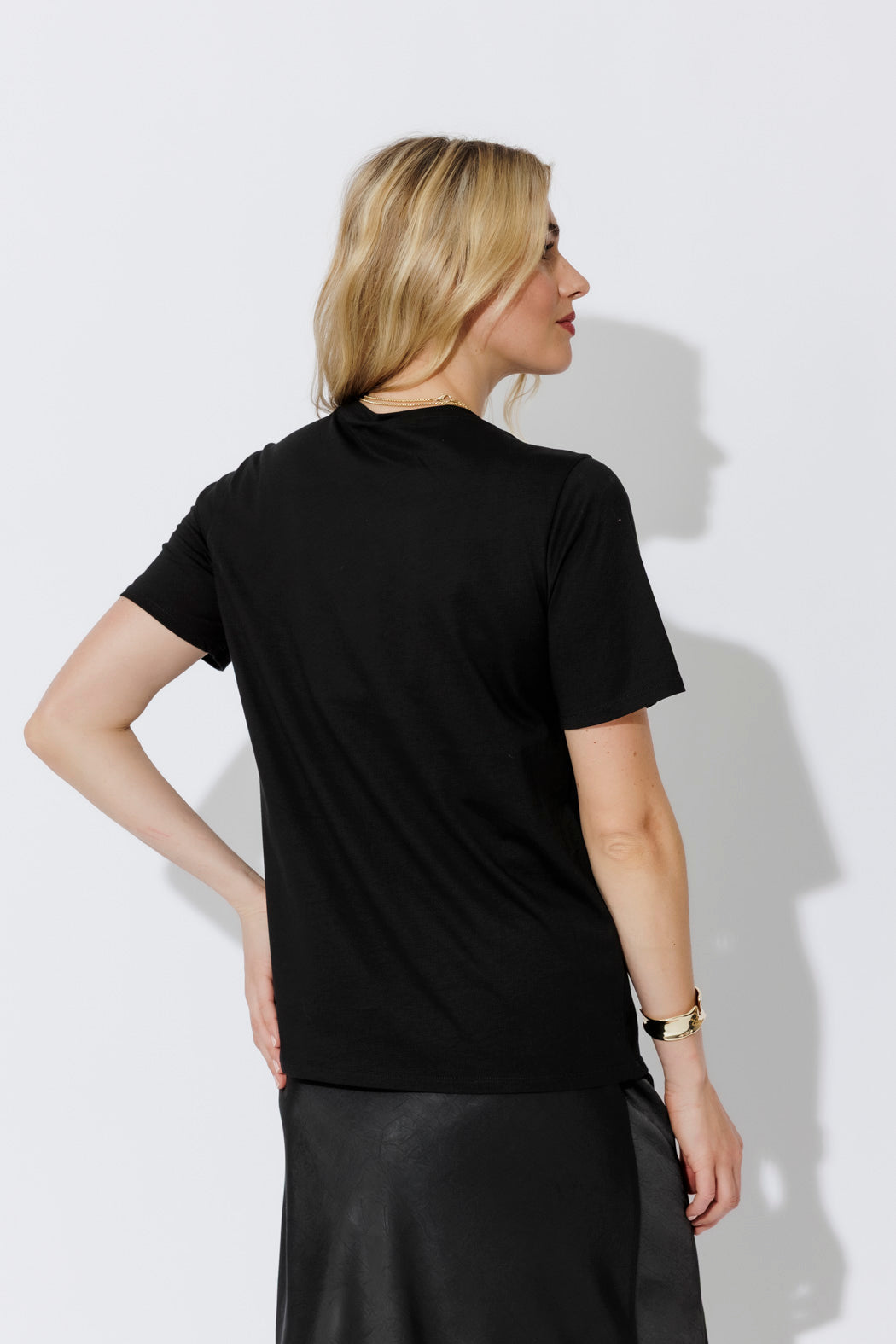 Black Horn Embellished T-Shirt