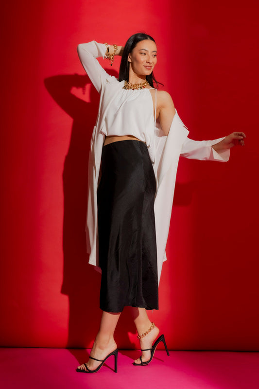 Black Bias Skirt